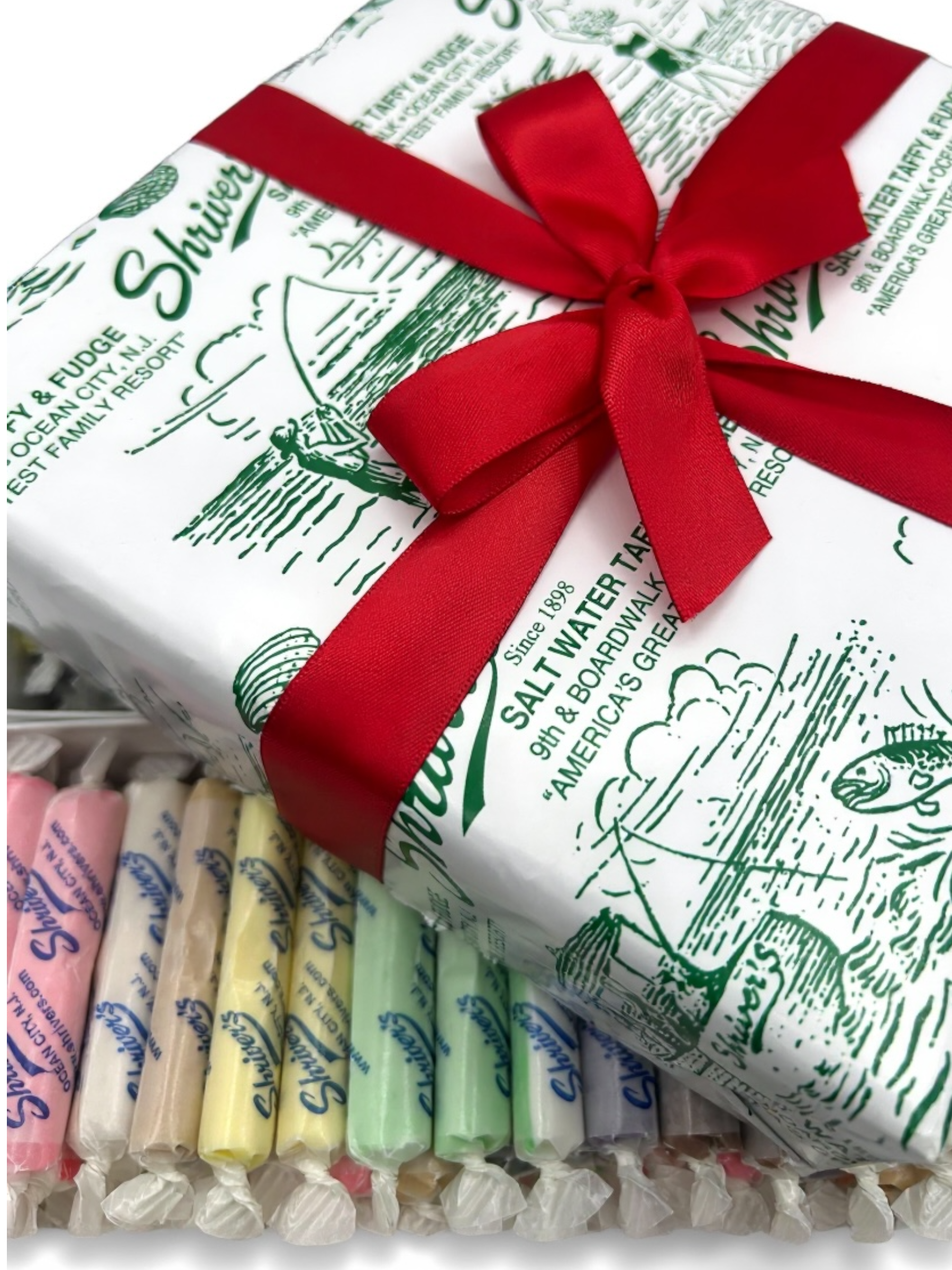 Salt Water Taffy 2 lb. Traditional & Gourmet Flavor Assortment