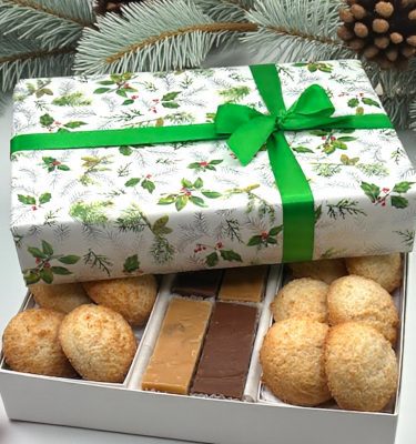 Holiday Fudge and Macaroon Box