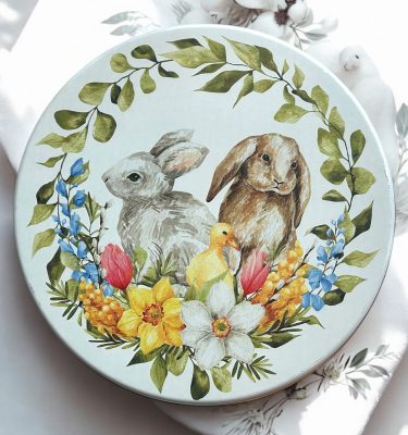 Easter Bunny Tin filled with non pareils