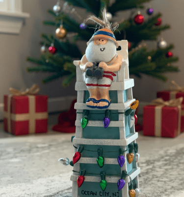 Lifeguard Santa Ornament